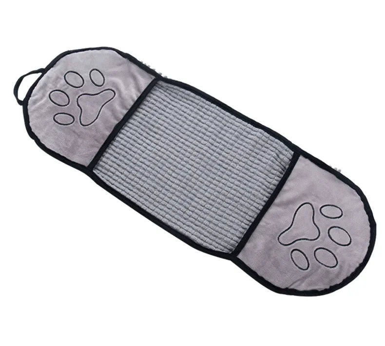 Super absorbent dog towel with double pockets in blue

Quick dry cat and dog grooming towel with hanging loop

Pet drying cloth with breathable fabric and soft texture

Durable double-pocket pet towel for easy post-bath drying

Multi-color super absorbent pet towel for cats and dogs