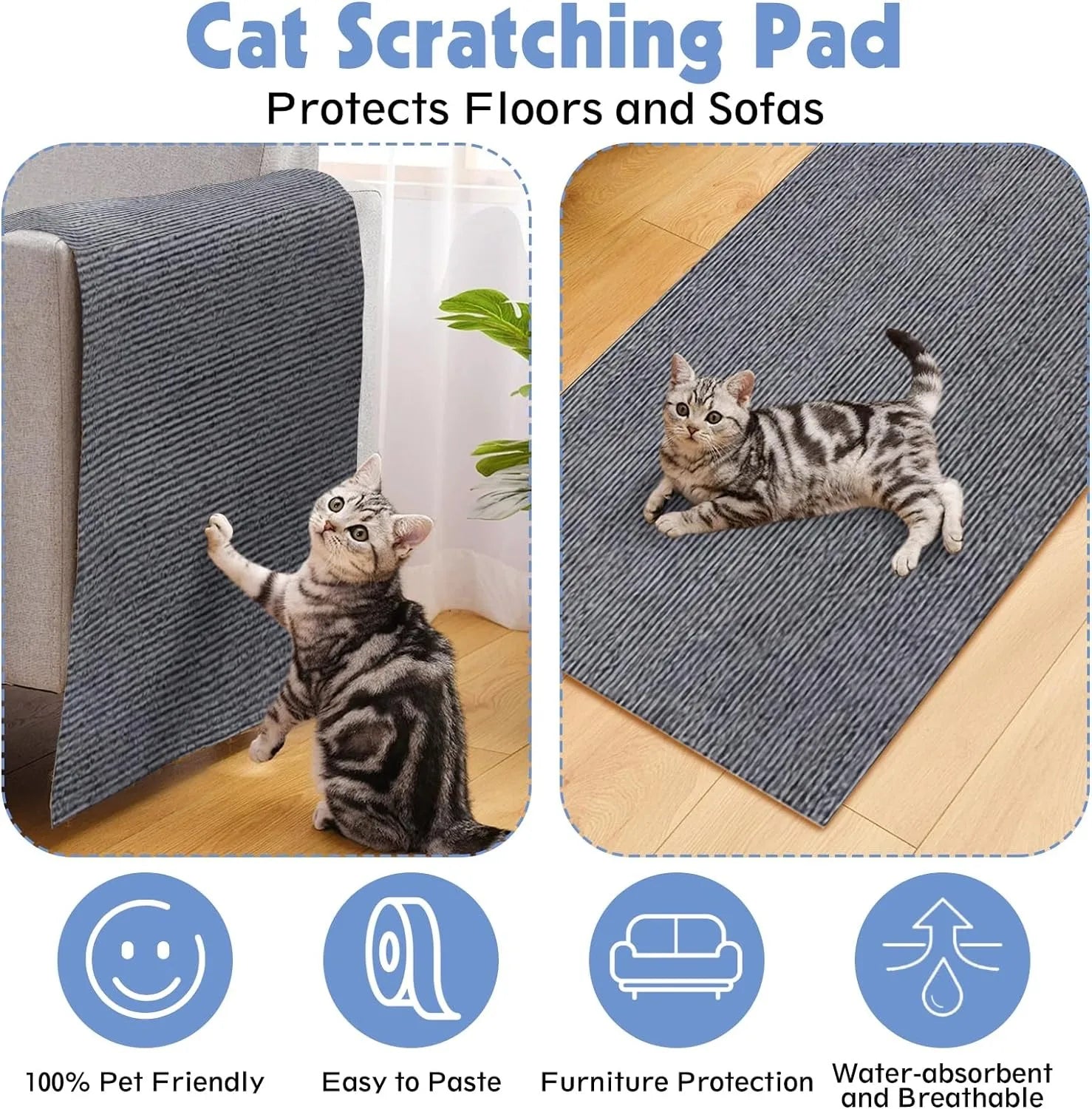 Self-adhesive anti-cat scratch mat for sofa protection

Trimmable furniture protector pad for cats

“Durable polyester cat scratch guard for walls and couches”

Peel-and-stick cat scratching mat for indoor furniture

Custom cut cat scratch protector for home surfaces