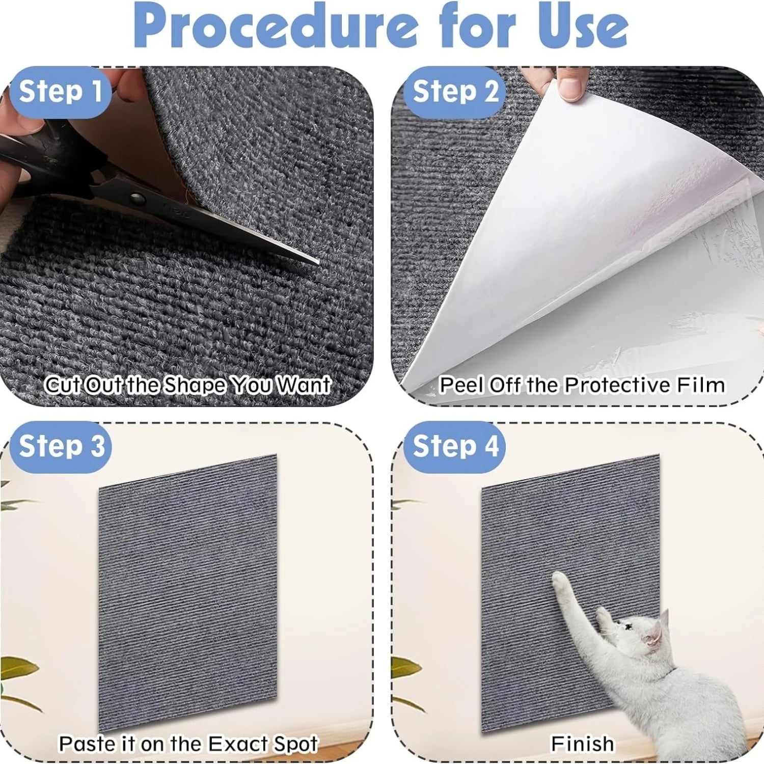 Self-adhesive anti-cat scratch mat for sofa protection

Trimmable furniture protector pad for cats

“Durable polyester cat scratch guard for walls and couches”

Peel-and-stick cat scratching mat for indoor furniture

Custom cut cat scratch protector for home surfaces