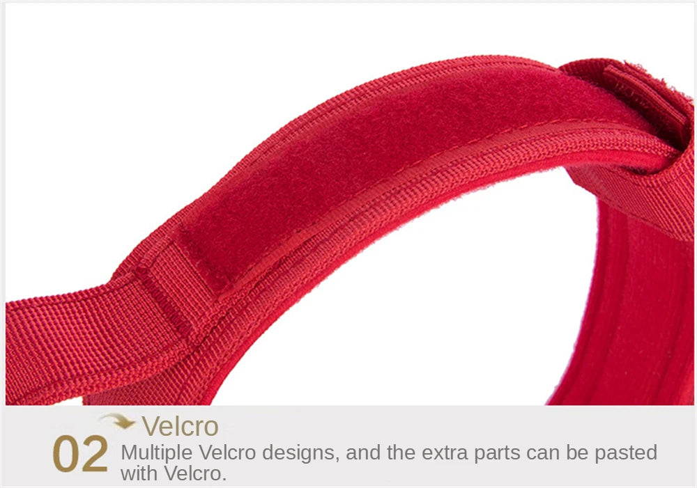 Adjustable tactical collar with quick-release buckle and double security