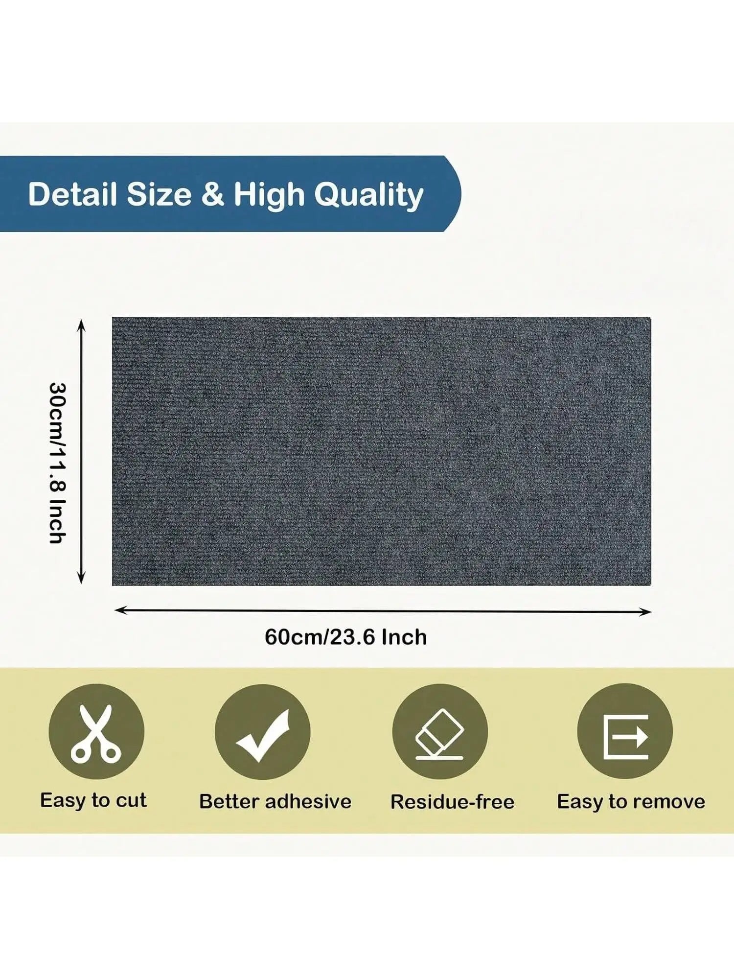 Self-adhesive anti-cat scratch mat for sofa protection

Trimmable furniture protector pad for cats

“Durable polyester cat scratch guard for walls and couches”

Peel-and-stick cat scratching mat for indoor furniture

Custom cut cat scratch protector for home surfaces