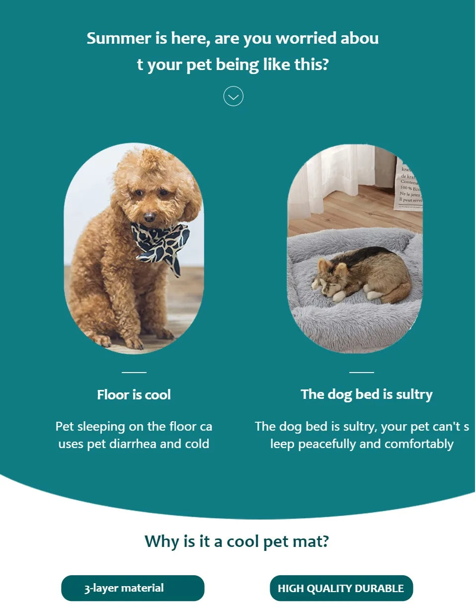 Extra large dog cooling mat for summer heat relief

Washable pet cooling blanket for cats and dogs

Self-cooling pet bed for big and small dogs

Durable summer cooling pad for pets

Lightweight and comfortable dog cooling