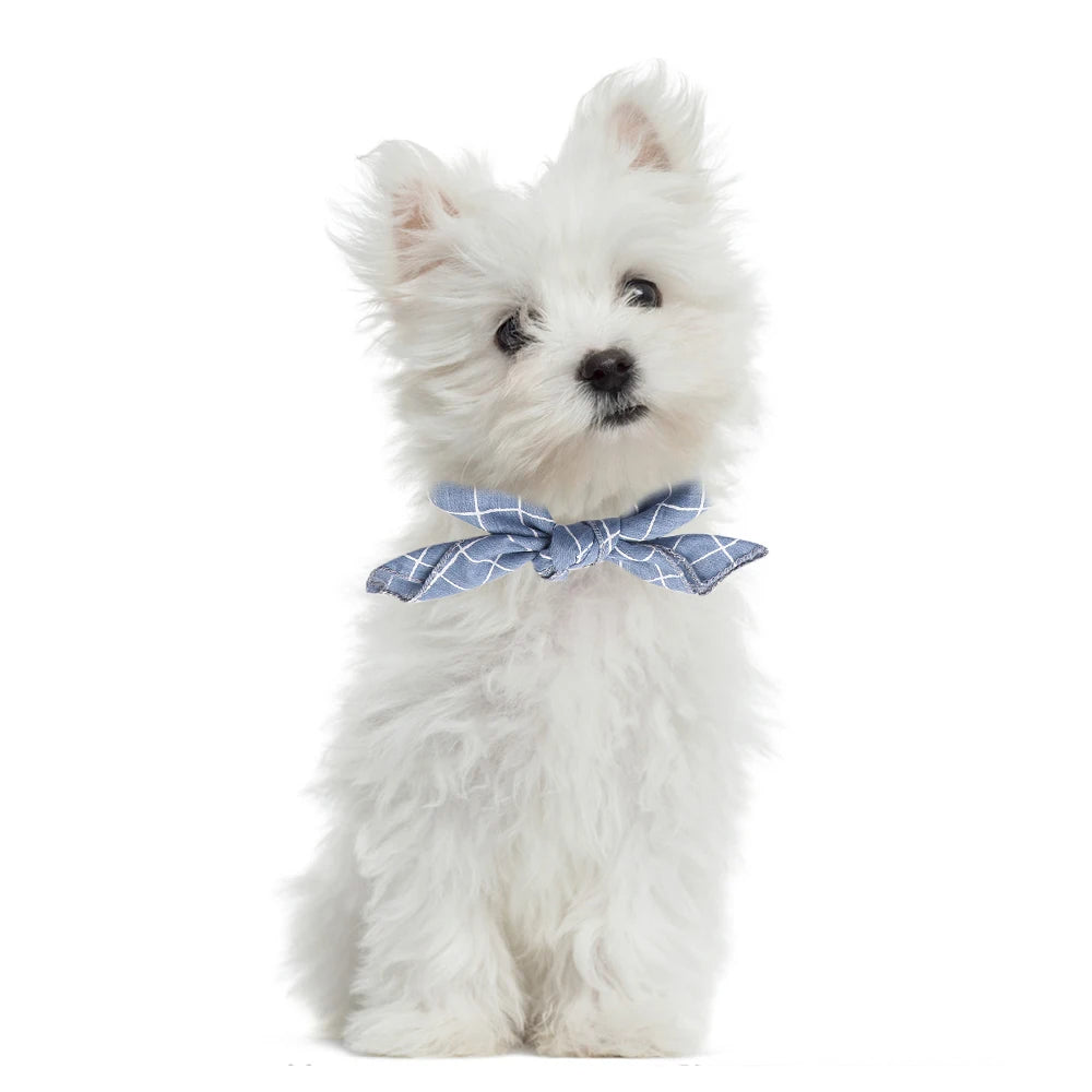 Plaid cotton pet bandana for dogs and cats

Washable cotton scarf for puppies and kittens

Stylish pet bowtie collar in plaid design

Soft cotton pet square bib with polka dots

Cute and comfortable dog and cat bandana
