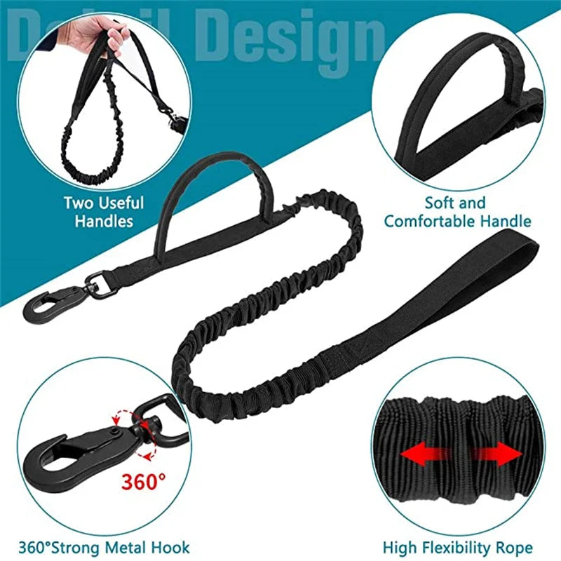 Adjustable tactical collar with quick-release buckle and double security