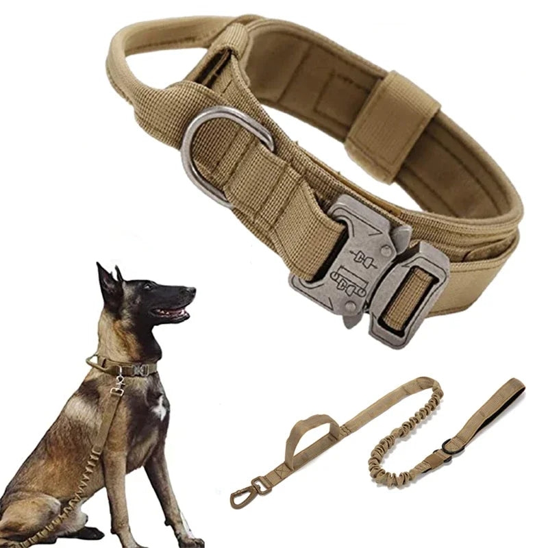 Adjustable tactical collar with quick-release buckle and double security