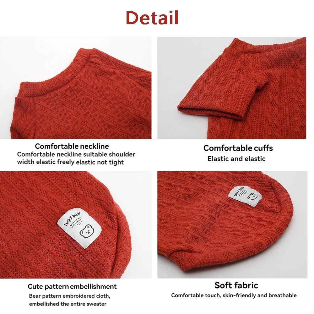 Small dog wearing a breathable elastic hoodie sweater

Four-season warm dog hoodie for small breeds

Soft and stylish dog clothing for year-round wear

Comfortable hoodie for small dogs in breathable fabric

Trendy small dog sweater with hood