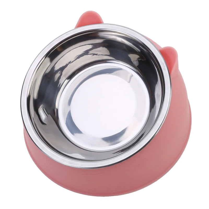Inclined stainless steel cat food bowl for kittens and puppies

Creative ergonomic pet feeding bowl for cats and dogs

Non-slip stainless steel pet food and water bowl

Durable inclined bowl for dog and cat feeding

Hygienic stainless steel pet feeder for small animals